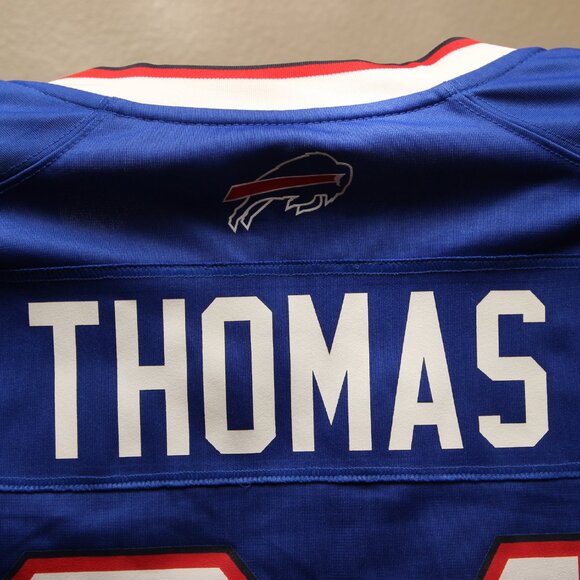 Thurman Thomas NFL Players Buffalo Bills 34 Blue Jersey Men's Size Small - Picture 6 of 15